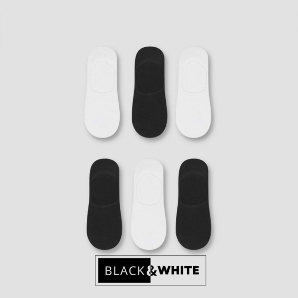 Black & White Fekete - Fehér Titokzokni Szilikon csíkokkal