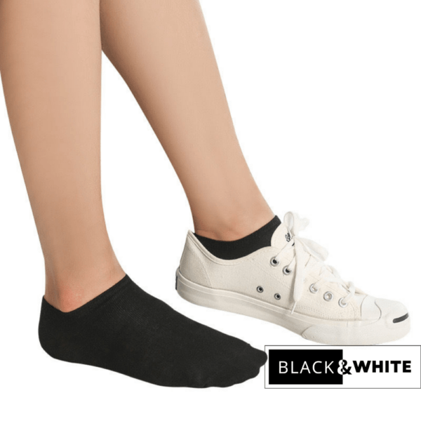 Black & White Női Fekete Bokazokni